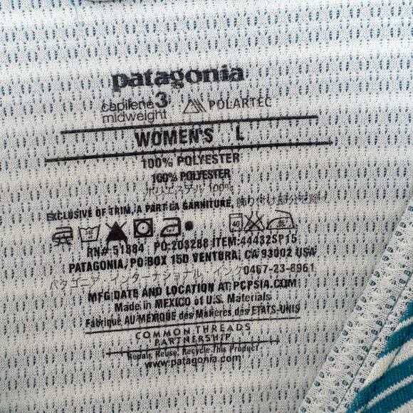 Ladies Patagonia Capilene 3 Midweight  Polartec Base Layer Size Large - Picture 2 of 5